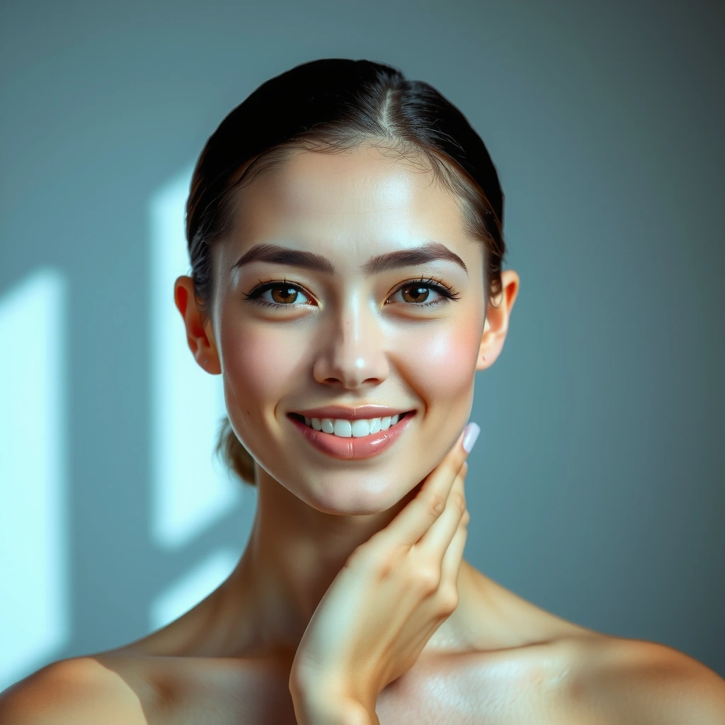 Beautiful skin representing nutricosmetic care